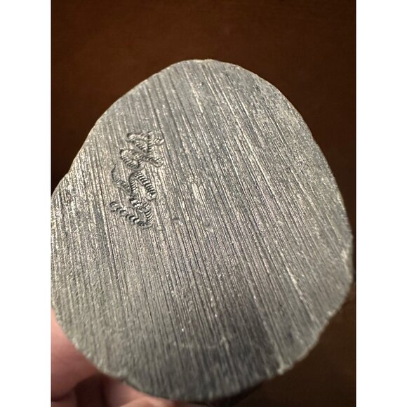 Michael Ricker Pewter Figurine Boy Hugging dog  On Gift Box Cute Collectible - Picture 5 of 6